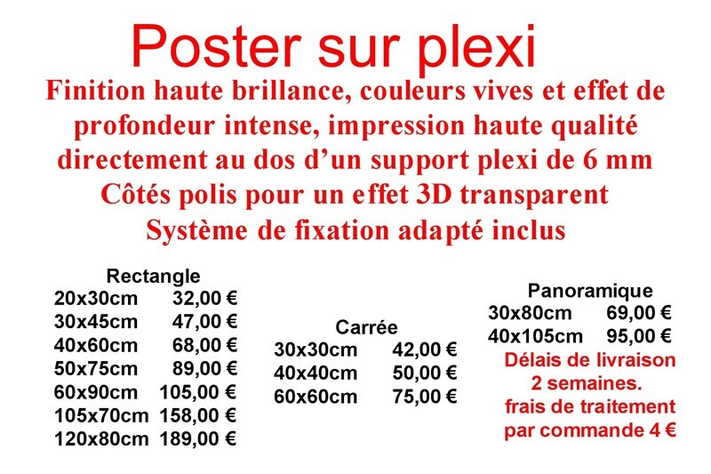 poster sur plexi à partir de 36,00 €