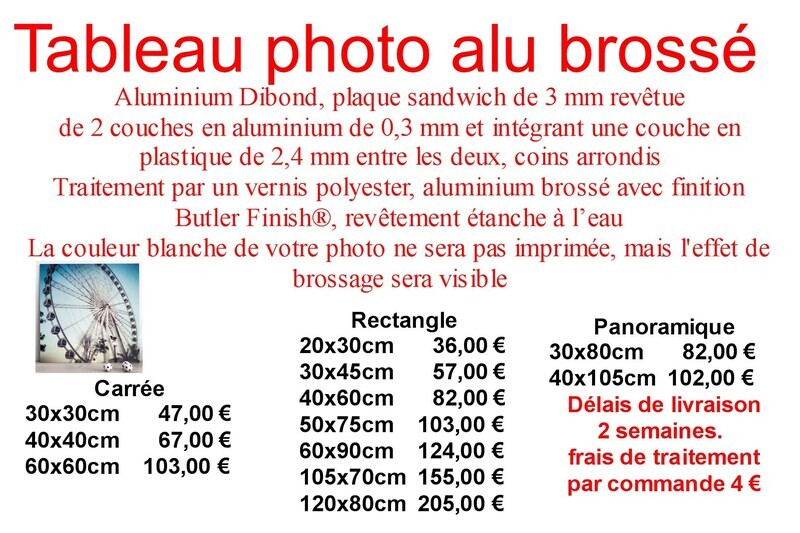 tableau photo alu brossé à partir de 40,00 €