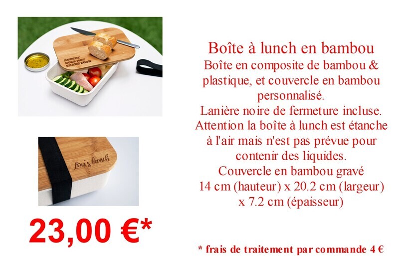 Boite à lunch en mambou