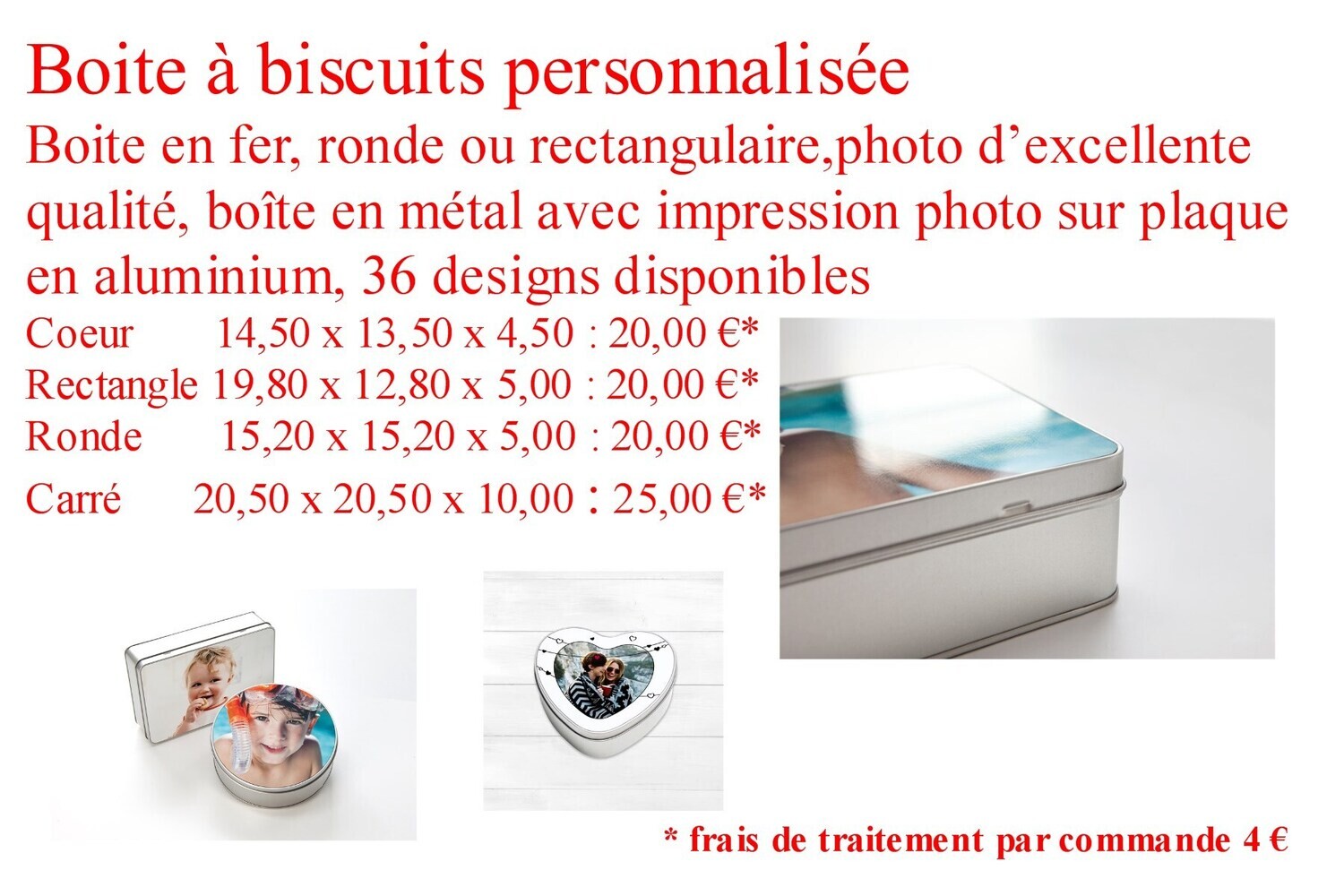 boite à biscuits à partir de 24,00 €