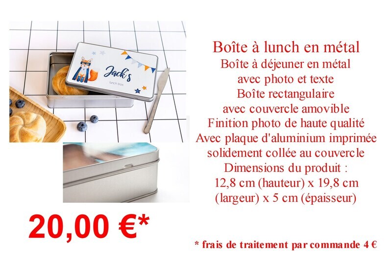 Boite à lunch en métal