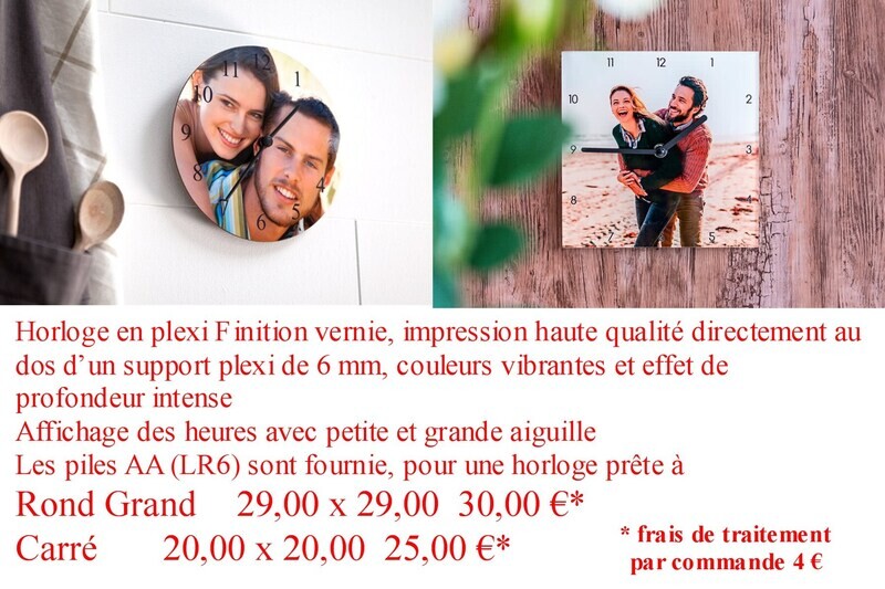 Horloge murale plexi à partir de 29,00 €