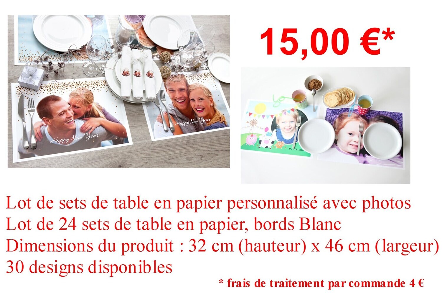Set de table en papier