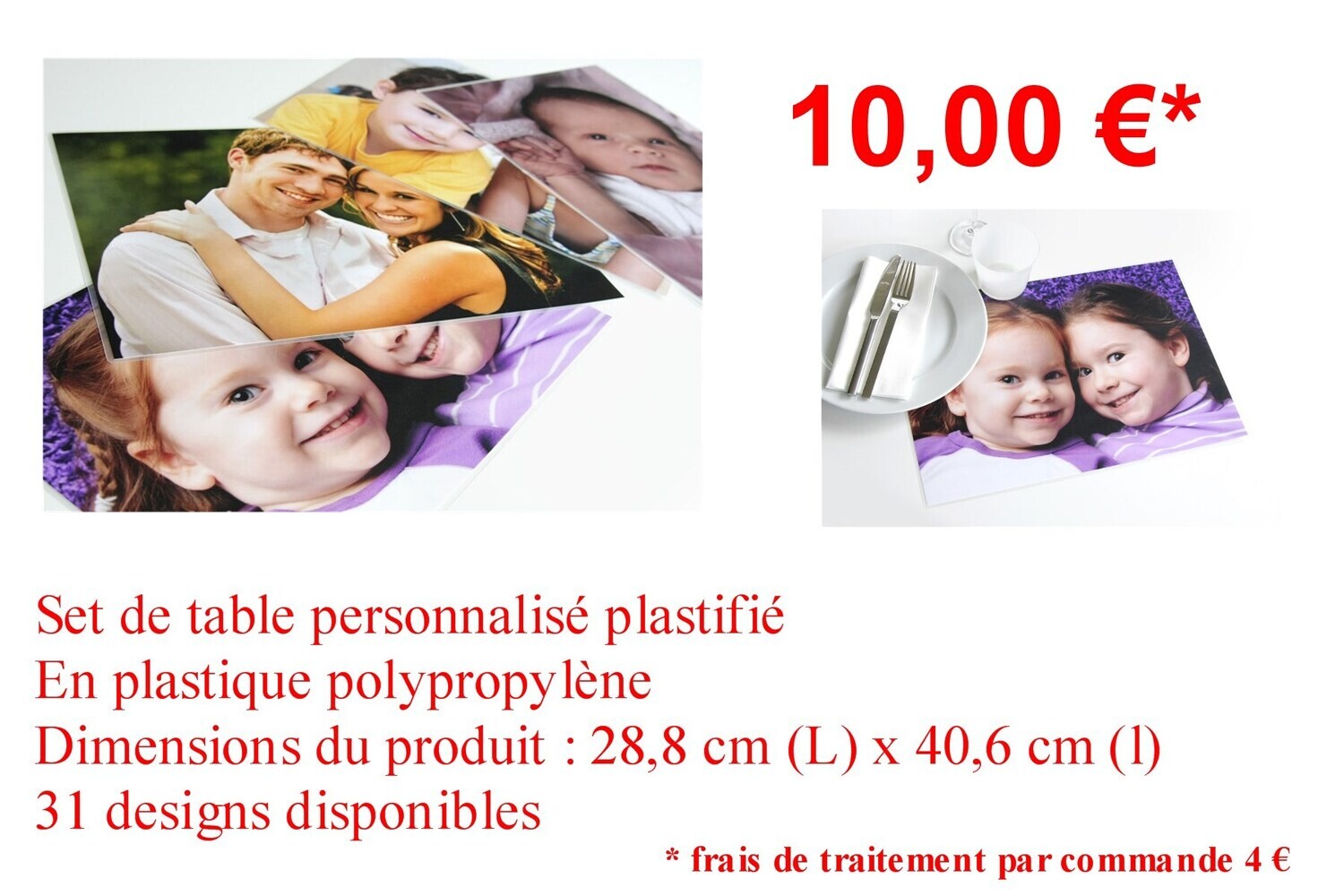 Set de table plastifié