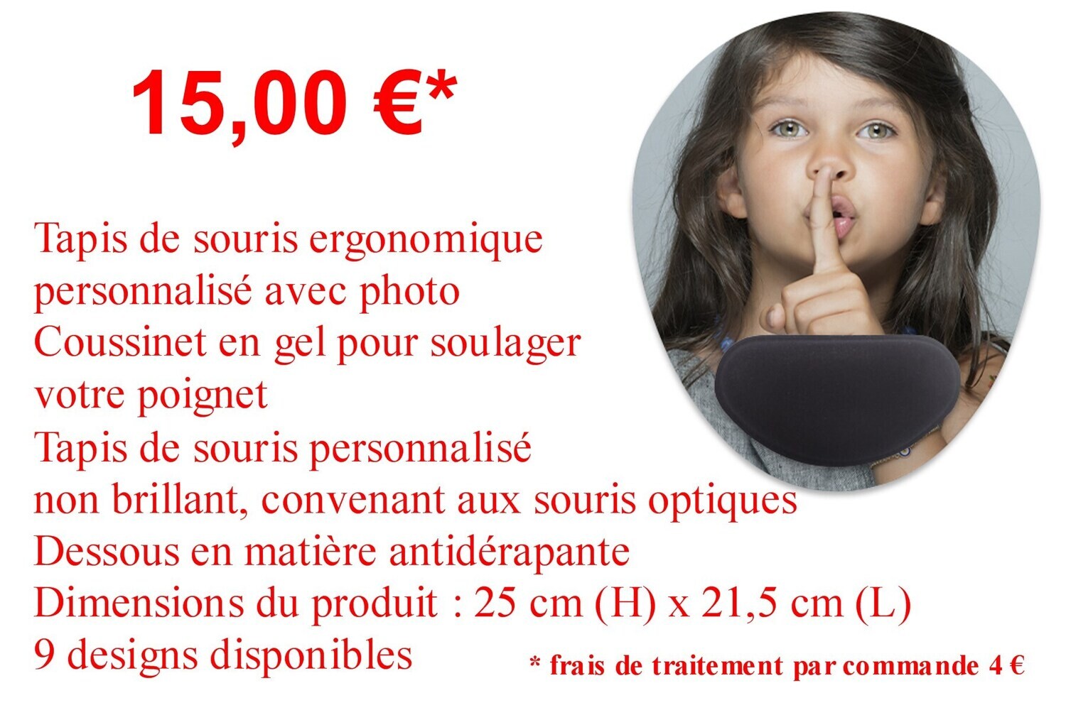 Tapis de souris ergonomique