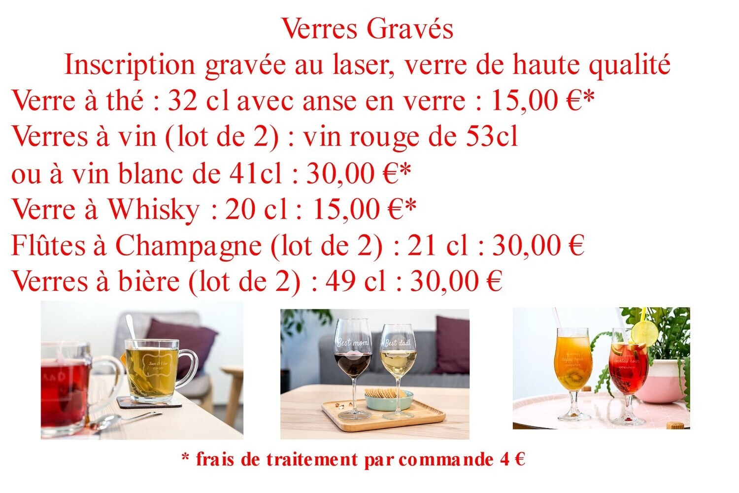Verre gravé à partir de 19,00 €