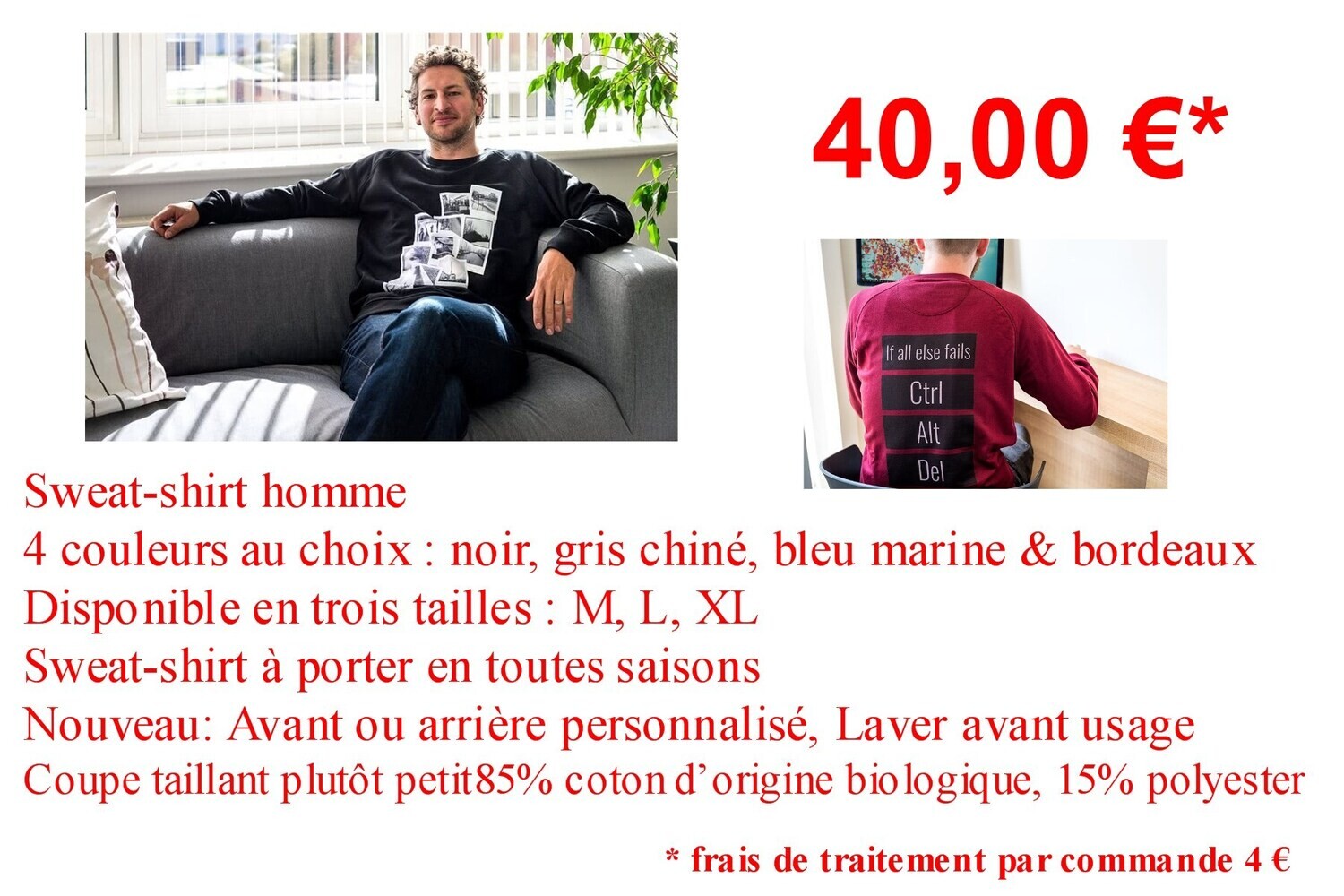 Sweat homme