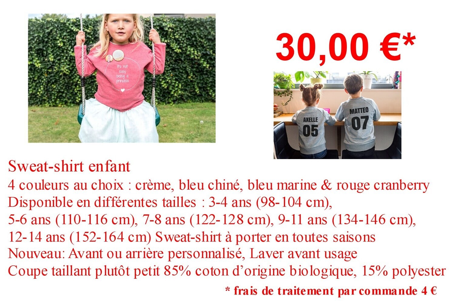Sweat enfant