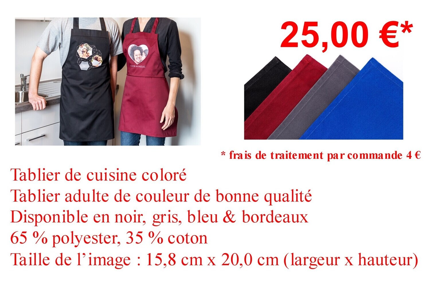 Tablier couleur