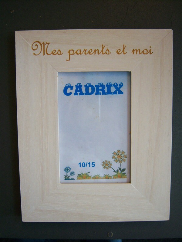 Cadre bois mes parents et moi à poser