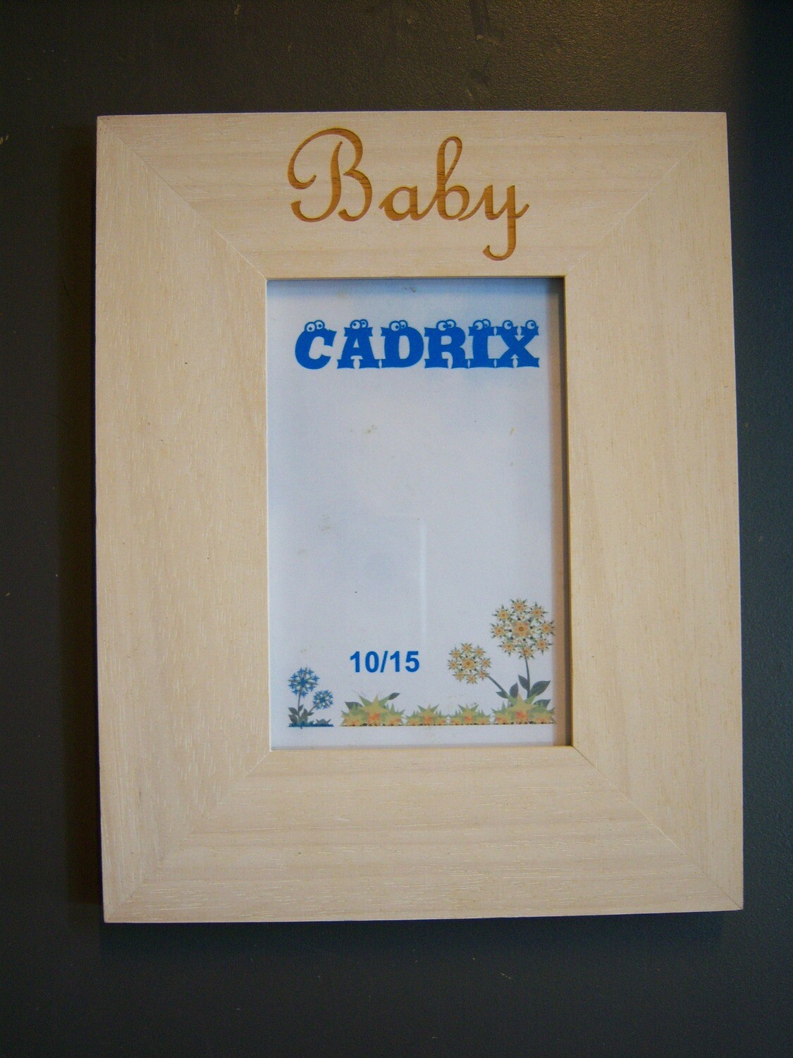 Cadre bois baby à poser