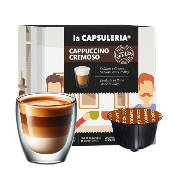 Cappuccino Crémeux- 16 Capsules Capsules Compatibles Avec Nescafè Dolce Gusto®*