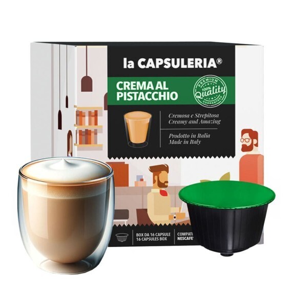 Crème De Pistache - 16 Capsules Capsules Compatibles Avec Nescafè Dolce Gusto®*