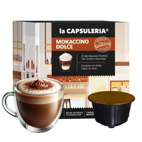 Mokaccino Doux - 16 Capsules
Capsules Compatibles Avec Nescafè Dolce Gusto®*