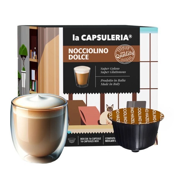 Noisette Sucrée  - 16 Capsules Capsules Compatibles Avec Nescafè Dolce Gusto®*