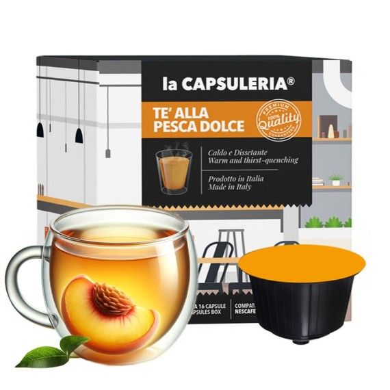 Thé Pêche Douce - 16 Capsules Compatibles Avec Nescafè Dolce Gusto®*