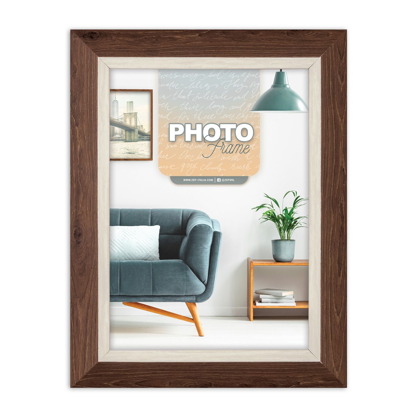 CADRE ADLER MARRON 10X15