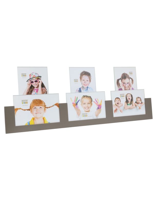 Porte-photo en taupe pour 6 photos