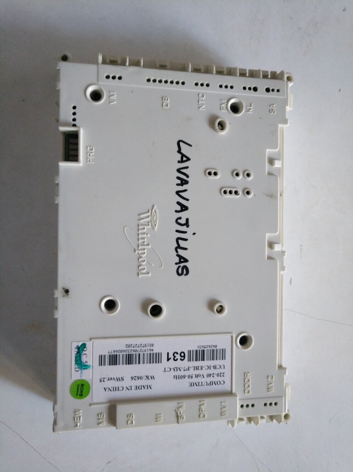 Módulo Lavavajillas Whirlpool 461972727282
‎ 481221838351
UCB-IC-EBL-P7-M3-CT