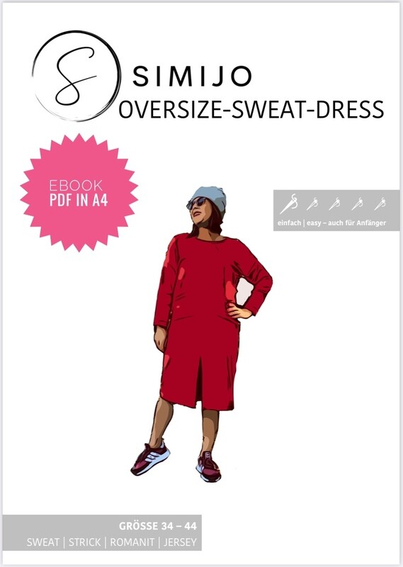 Oversize Sweat Dress - eBook Schnittmuster (PDF A4 Druck)