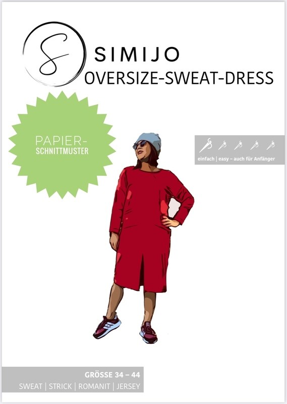 Oversize-Sweat-Dress - Papierschnittmuster