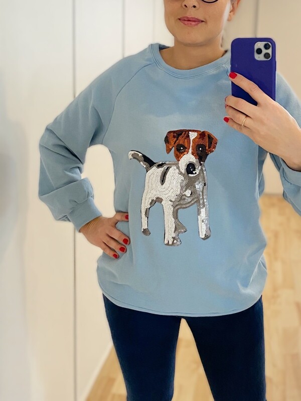 Hund  - XXL Pailletten Patch