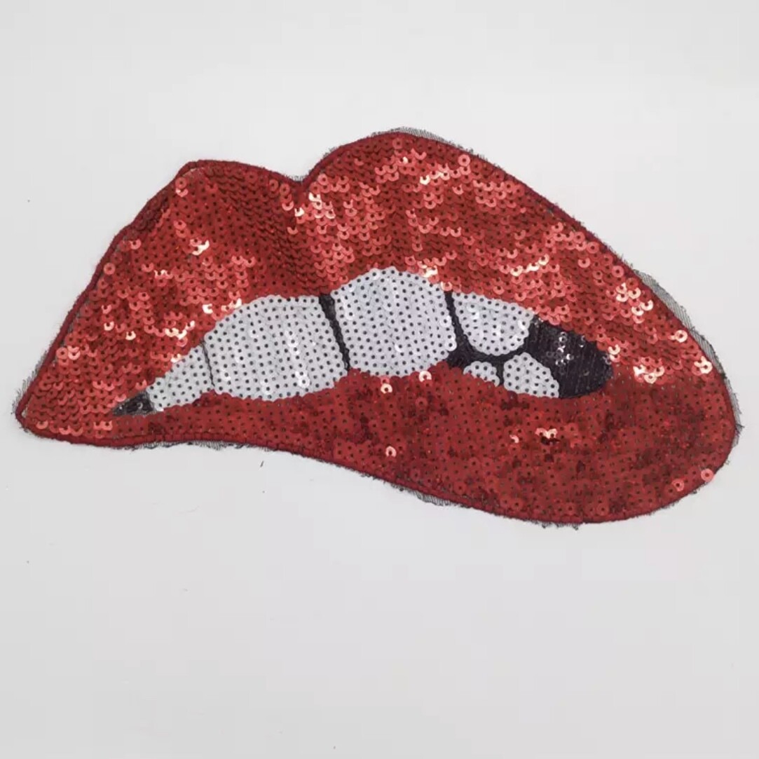 Lippen - XXL Pailletten Patch Lippen - XXL Pailletten Patch