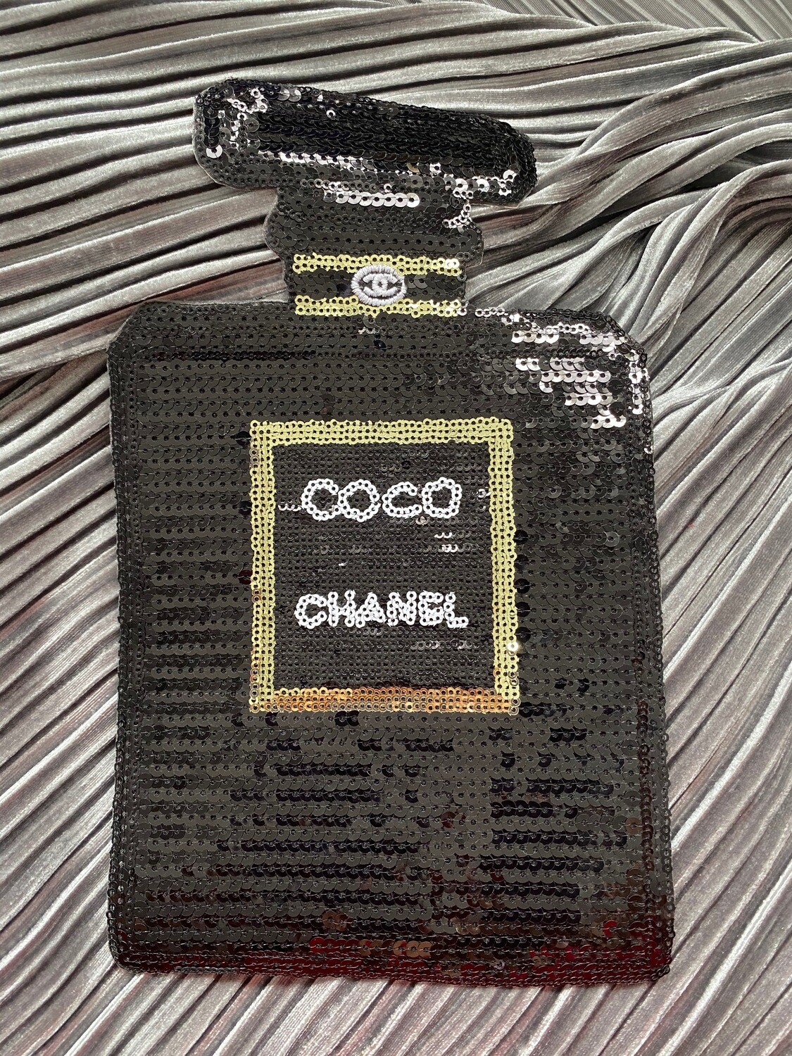 Parfüm XXL Pailletten Patch - schwarz Parfüm XXL Pailletten Patch - schwarz