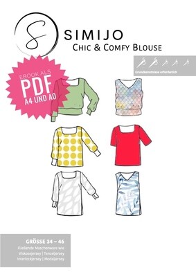 Chic & Comfy Blouse - eBook (PDF A4 und A0 Druck) Chic & Comfy Blouse - eBook (PDF A4 und A0 Druck)