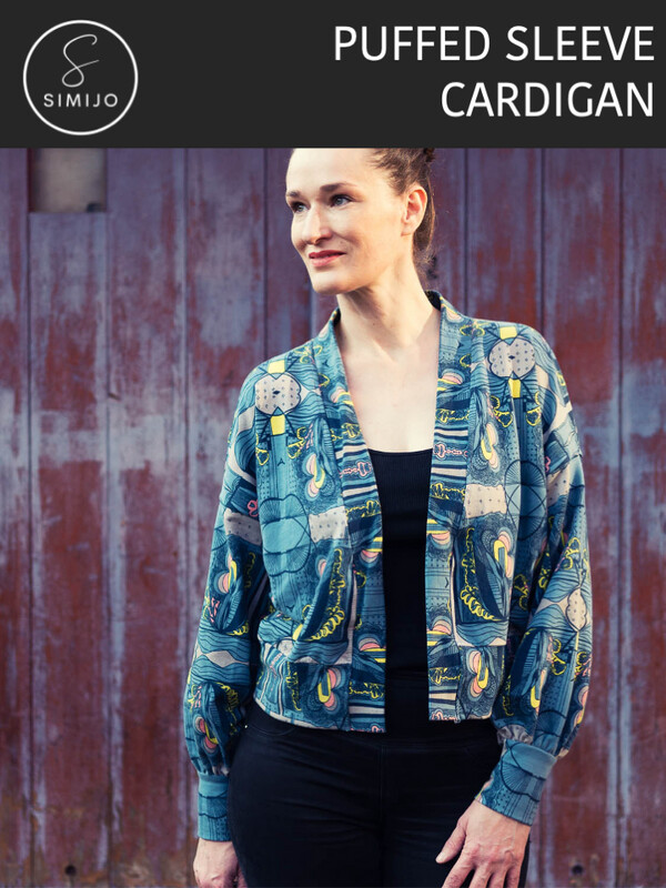 Puffed Sleeve Cardigan - Papierschnittmuster Puffed Sleeve Cardigan - Papierschnittmuster