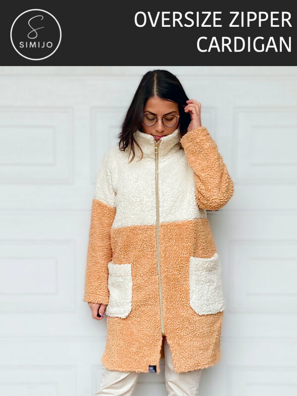 Oversize Zipper Cardign - Papierschnittmuster Oversize Zipper Cardign - Papierschnittmuster