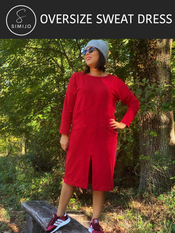 Oversize Sweat Dress - eBook Schnittmuster (PDF A4 Druck)