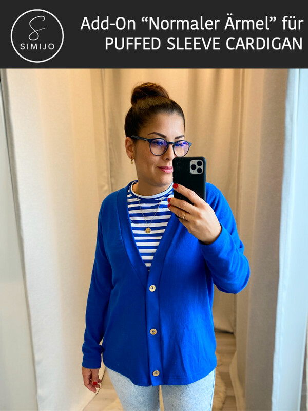 Gratis Add-On | FREEbie - Normaler, schmaler Ärmel - für Schnittmuster Puffed-Sleeve-Cardigan Gratis Add-On | FREEbie - Normaler, schmaler Ärmel - für Schnittmuster Puffed-Sleeve-Cardigan