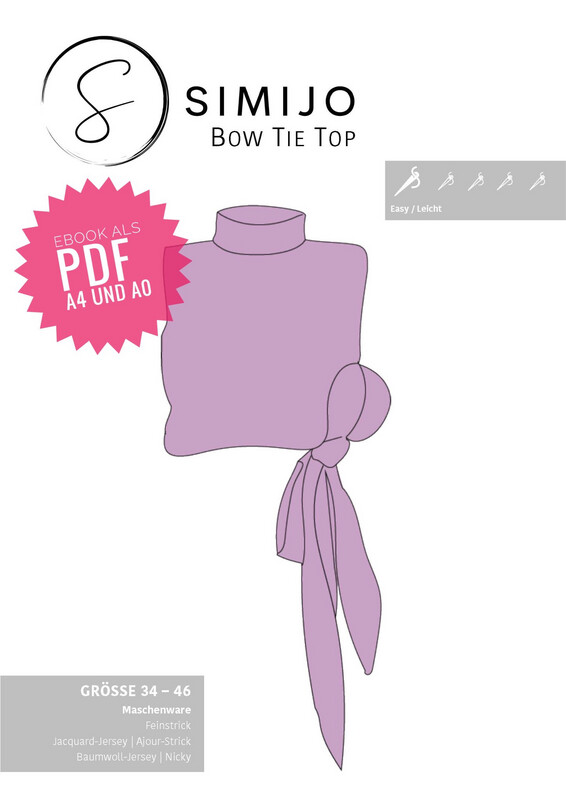 Bow Tie Top - eBook Schnittmuster (PDF A4 und A0 Druck) 