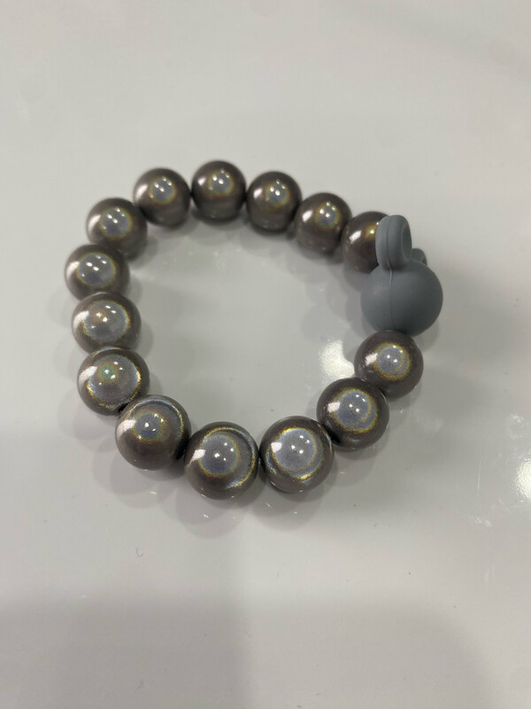 Magic 3D-Schimmer Perlenarmband - Mickey Mouse, taupe grau Magic 3D-Schimmer Perlenarmband - Mickey Mouse, taupe grau