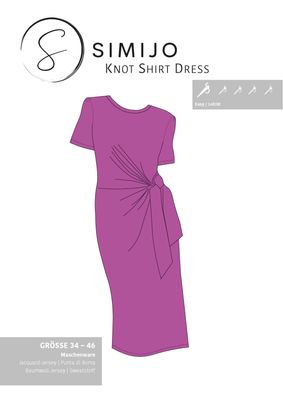 Knot Shirt Dress (langer & kurzer Ärmel) - eBook Schnittmuster (PDF A4 und A0 Druck)