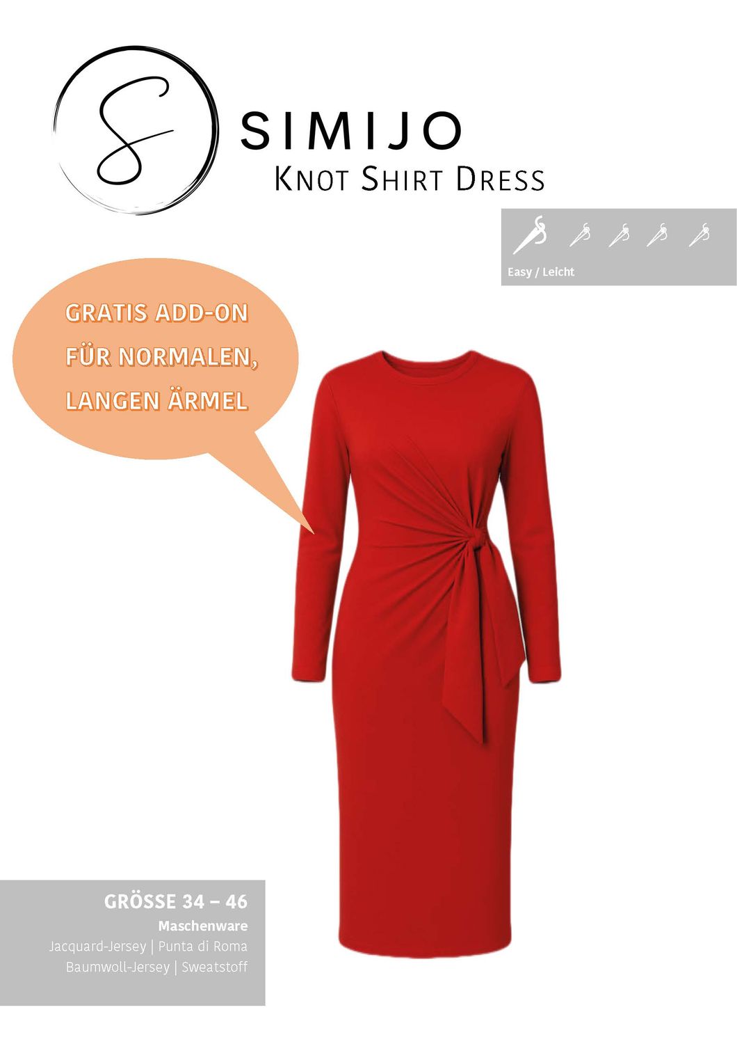 GRATIS ADD-ON für Knot Shirt Dress: normaler, langer Ärmel