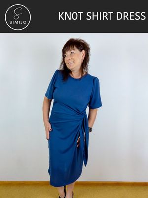 Knot Shirt Dress (langer & kurzer Ärmel) - eBook Schnittmuster (PDF A4 und A0 Druck)