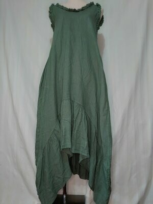 Italian linen dress, Khaki