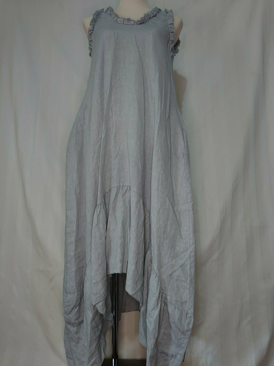 Italian linen dress, Silver Grey