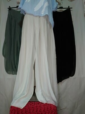 Italian Silk Harem trouser, Khaki