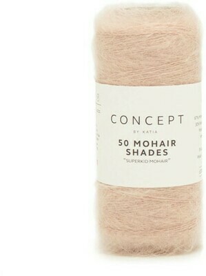 50 Mohair Shades 11 - Zeer licht bleekrood