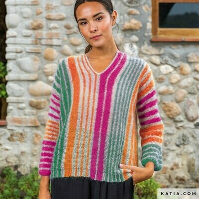 TRUI MET VERTICALE STREPEN 50 MOHAIR SHADES