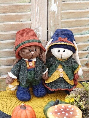 Haakpakket Funny Bunny set Anna &amp; Jacob