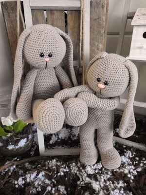 XXL Funny Bunny Basic taupe (staand of zittend)