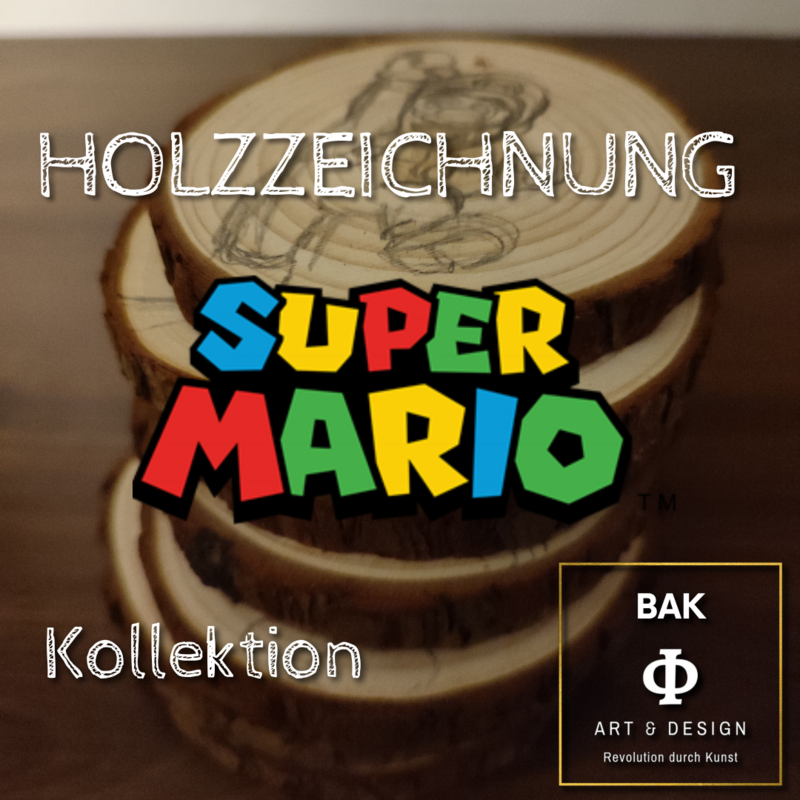 Holz Zeichnung Super Mario Kollektion 