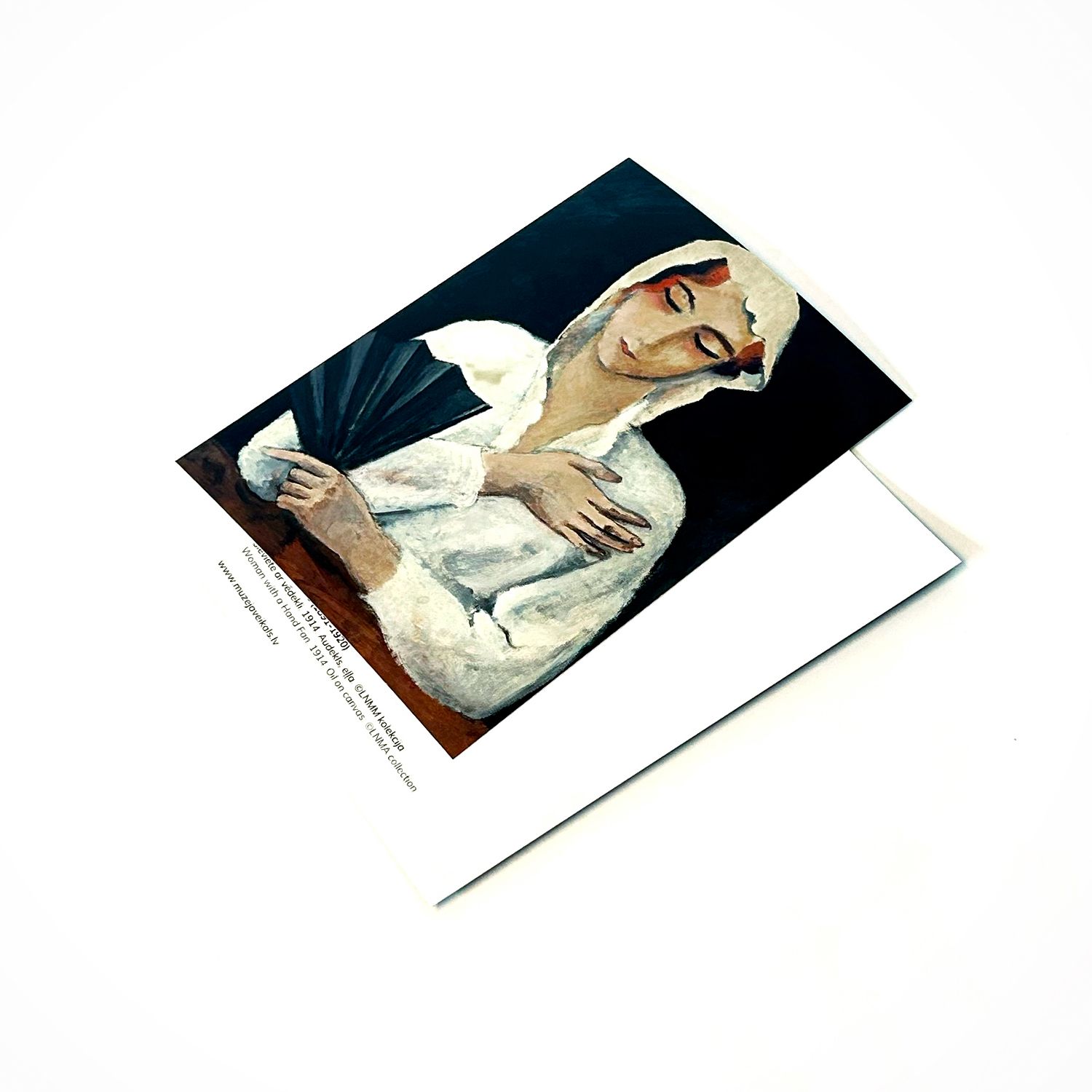 Atklātne. J. Grosvalds, Sieviete ar vēdekli