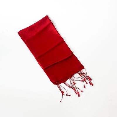Zīda šalle. Sarkana. Krama Heritage.