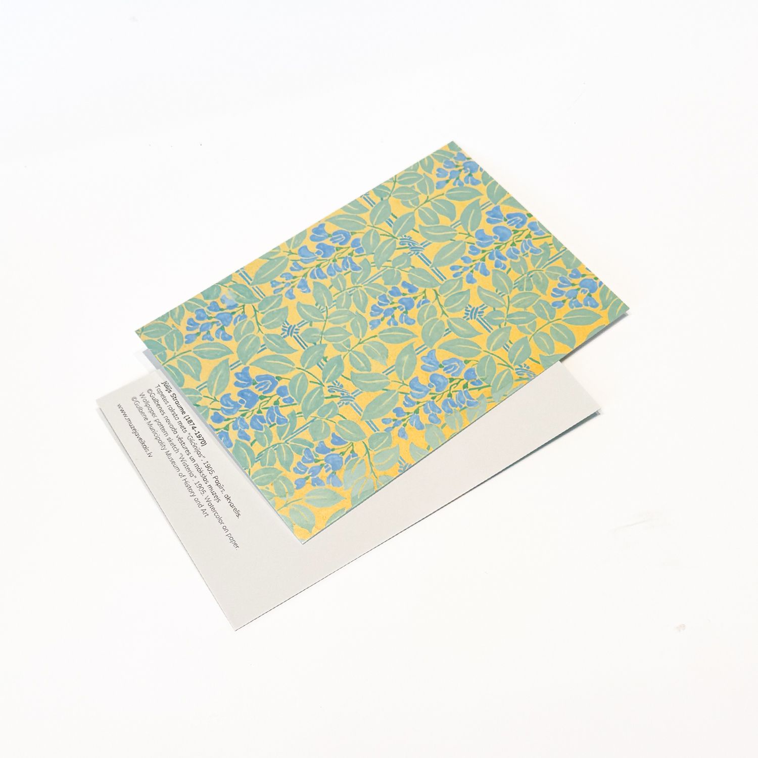 Atklātne. J. Straume, Tapetes raksta mets. Glicīnijas