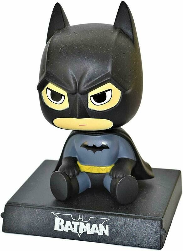 BATMAN Superhero Bobble Head Action Figure with Mobile Holder &amp; Stand for Car Dashboard